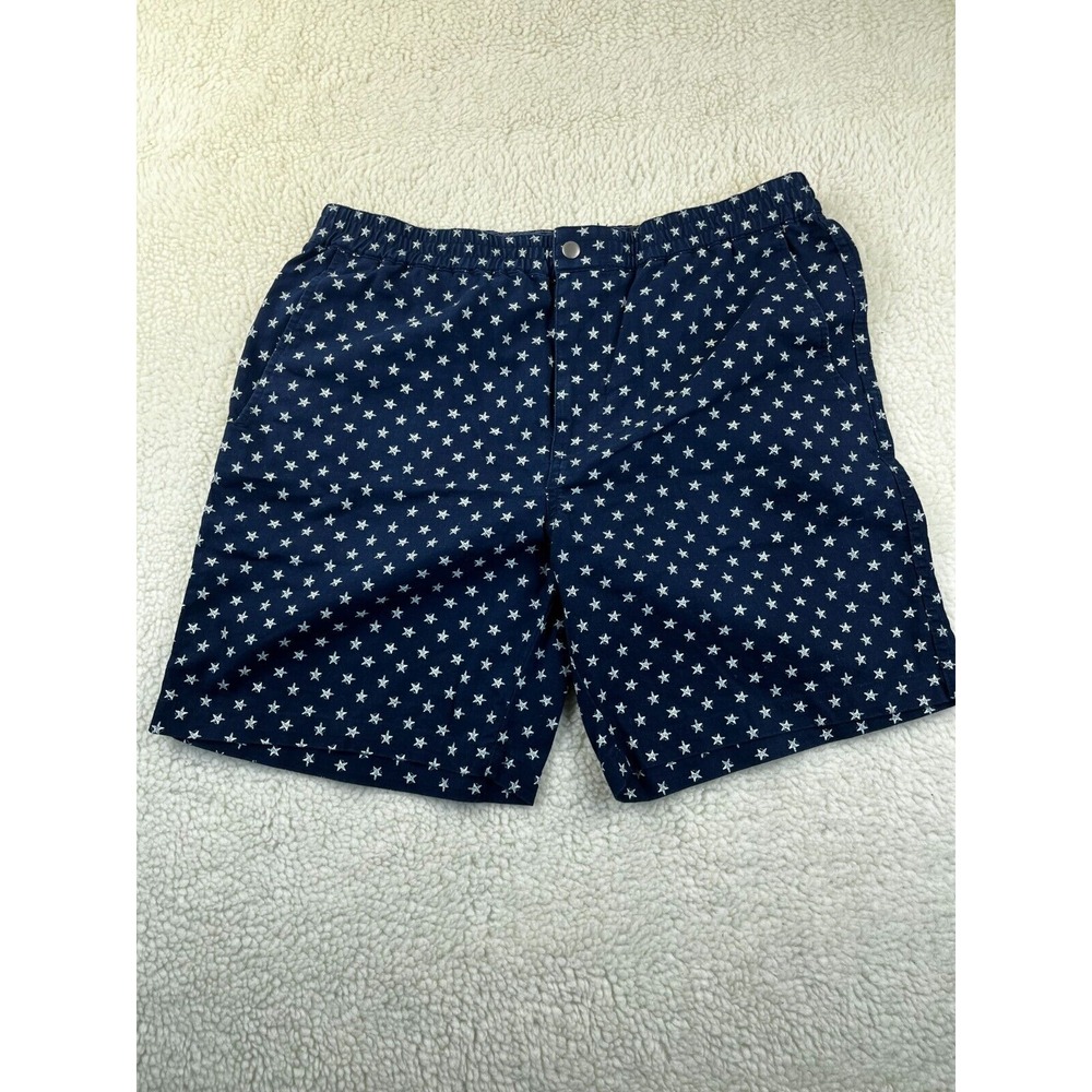 J Crew Shorts Womens Large White Dock Beach Casual Stretch Cotton Dark Navy Blue